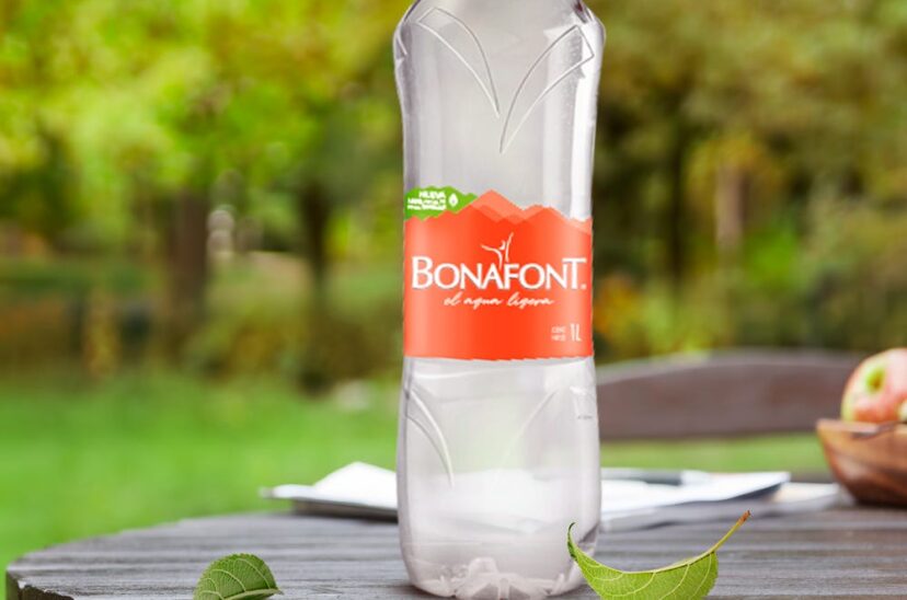 Envase de Bonafont fabricado con material 100% reciclado