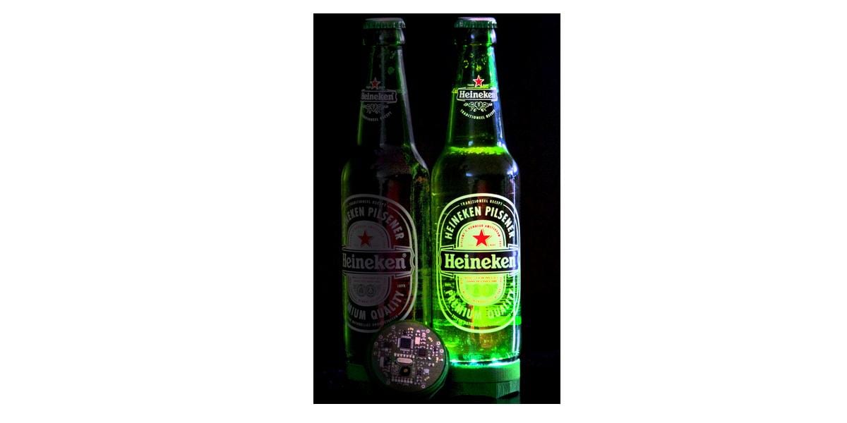 Botella interactiva de Heineken