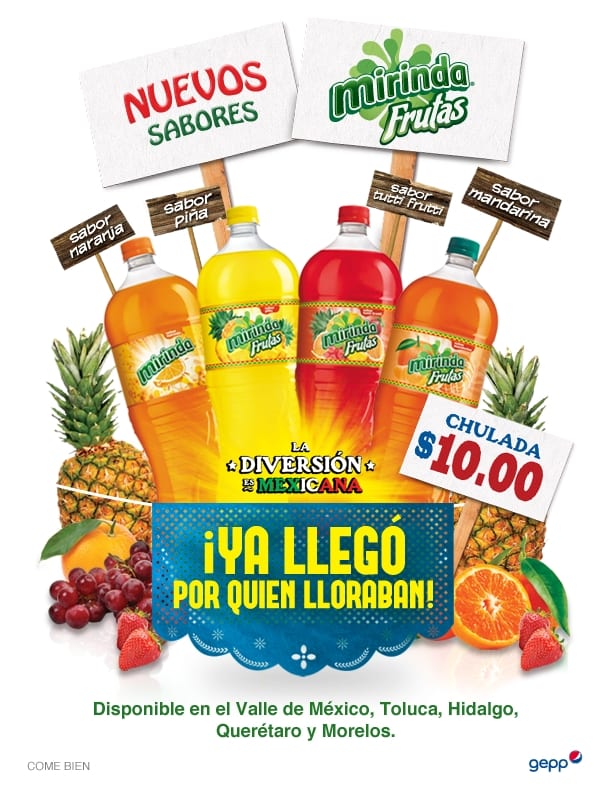 Lanzan Mirinda Frutas