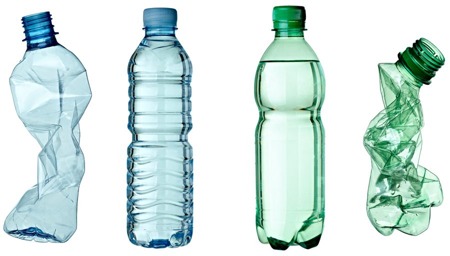 botellas de PET reciclado