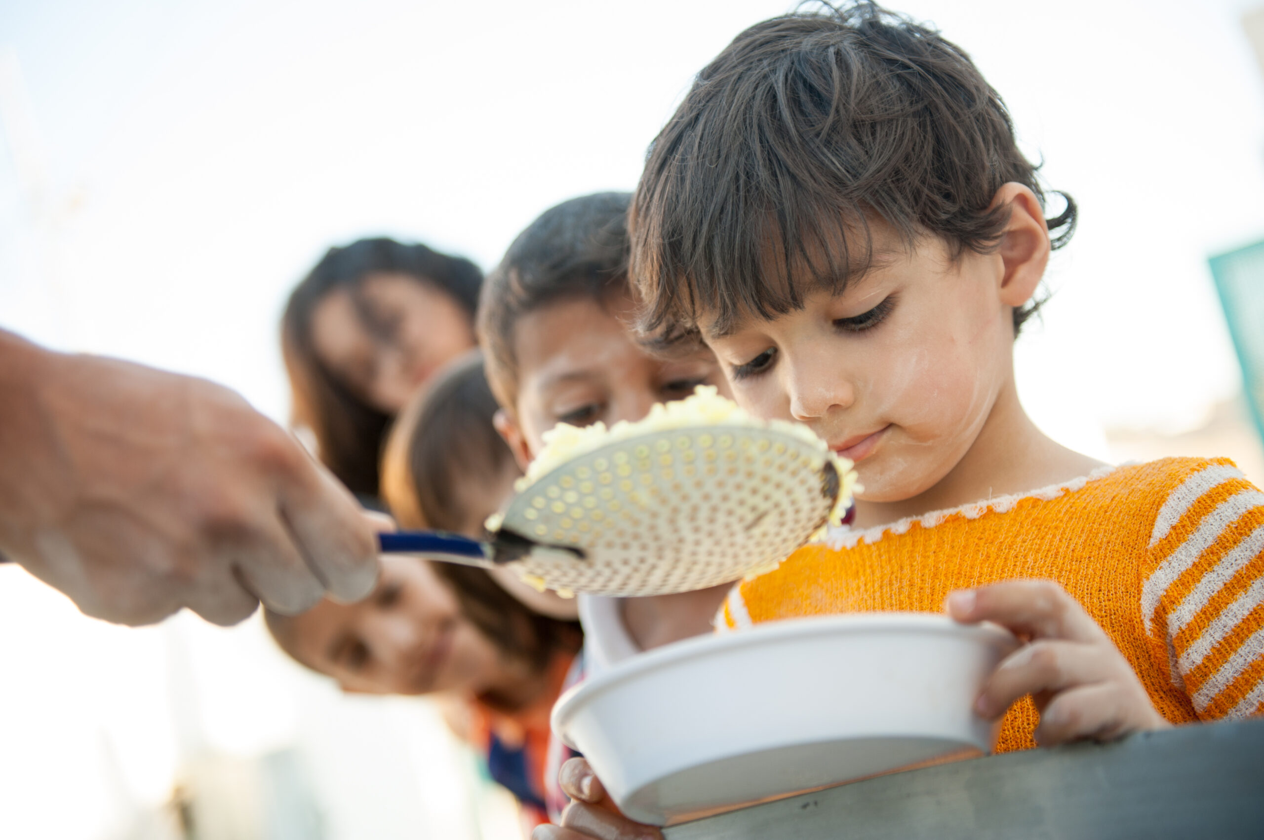 Giving food