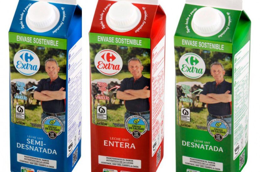 Carrefour lanza leche en envase sostenible