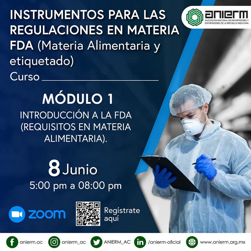 Curso Instrumentos para las regulaciones en materia FDA (Materia Alimentaria y etiquetado)