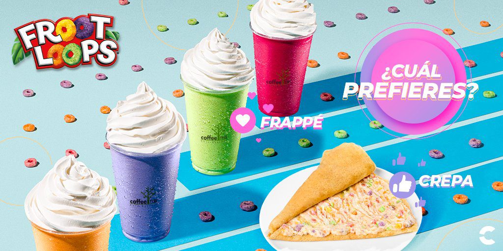 Presentan dos nuevas presentaciones de verano del Froot Loops: Crepas y  frappé