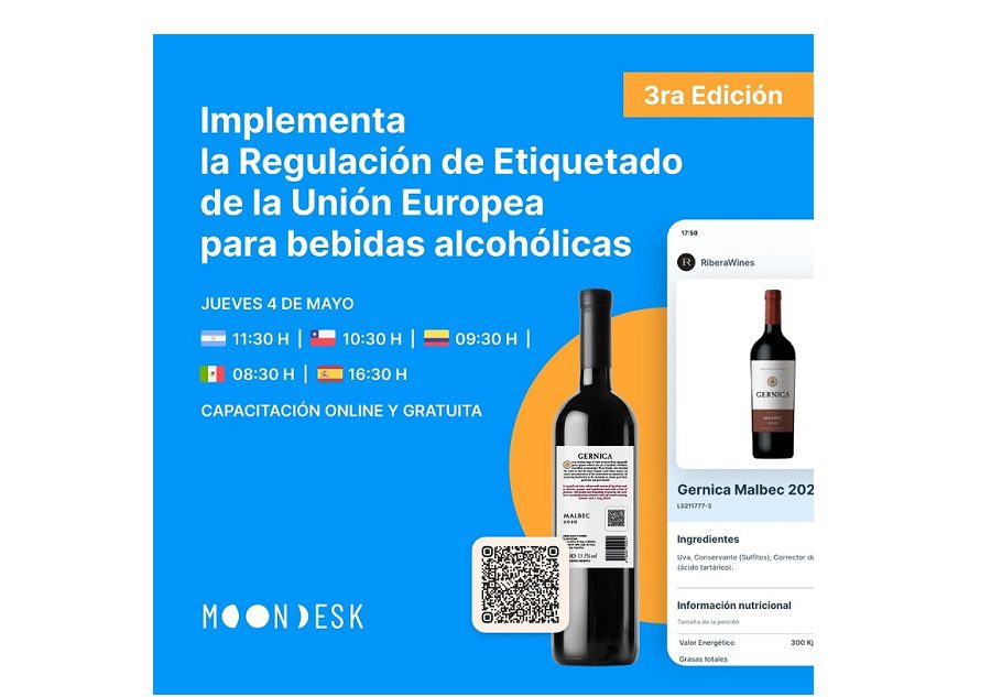 Capacitación "El impacto de la nueva regulación de etiquetado de bebidas alcohólicas para exportar a la UE"
