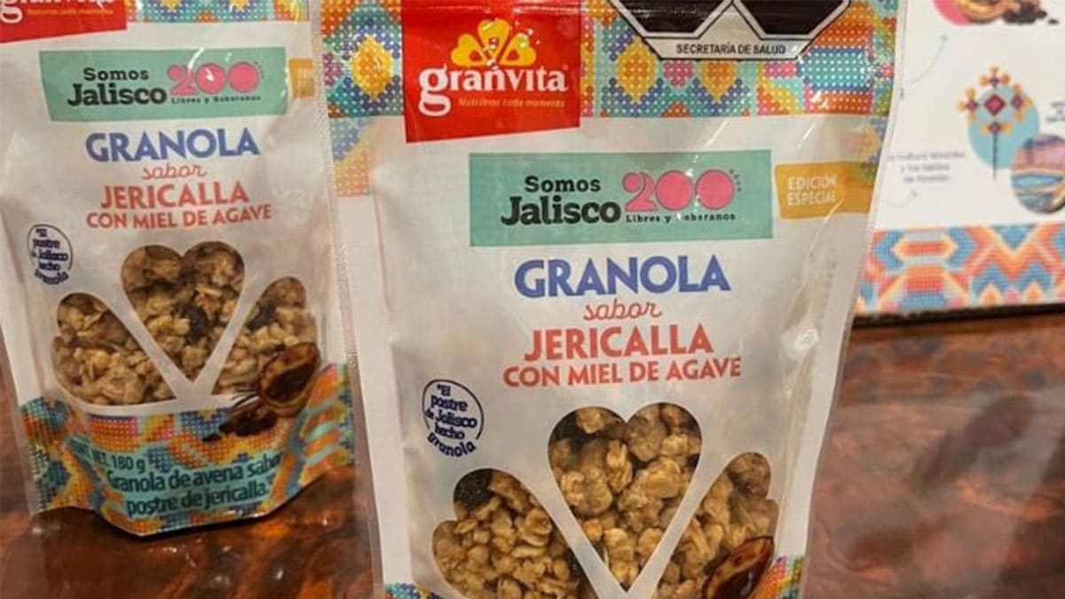 Granola sabor jericalla festeja a Jalisco