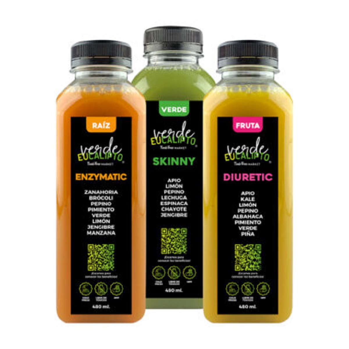 Verde Eucalipto lanza una línea de jugos