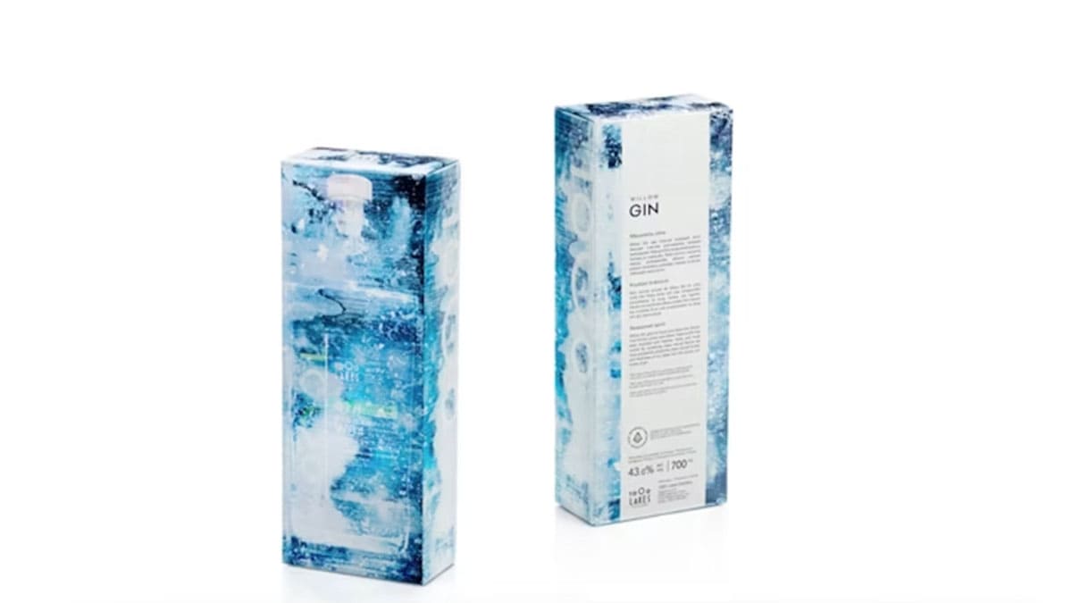 Nueva botella de ginebra evoca un bloque de hielo en su empaque
