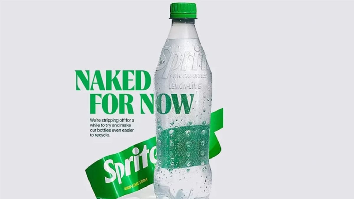 Sprite elimina sus etiquetas y las traslada a la botella