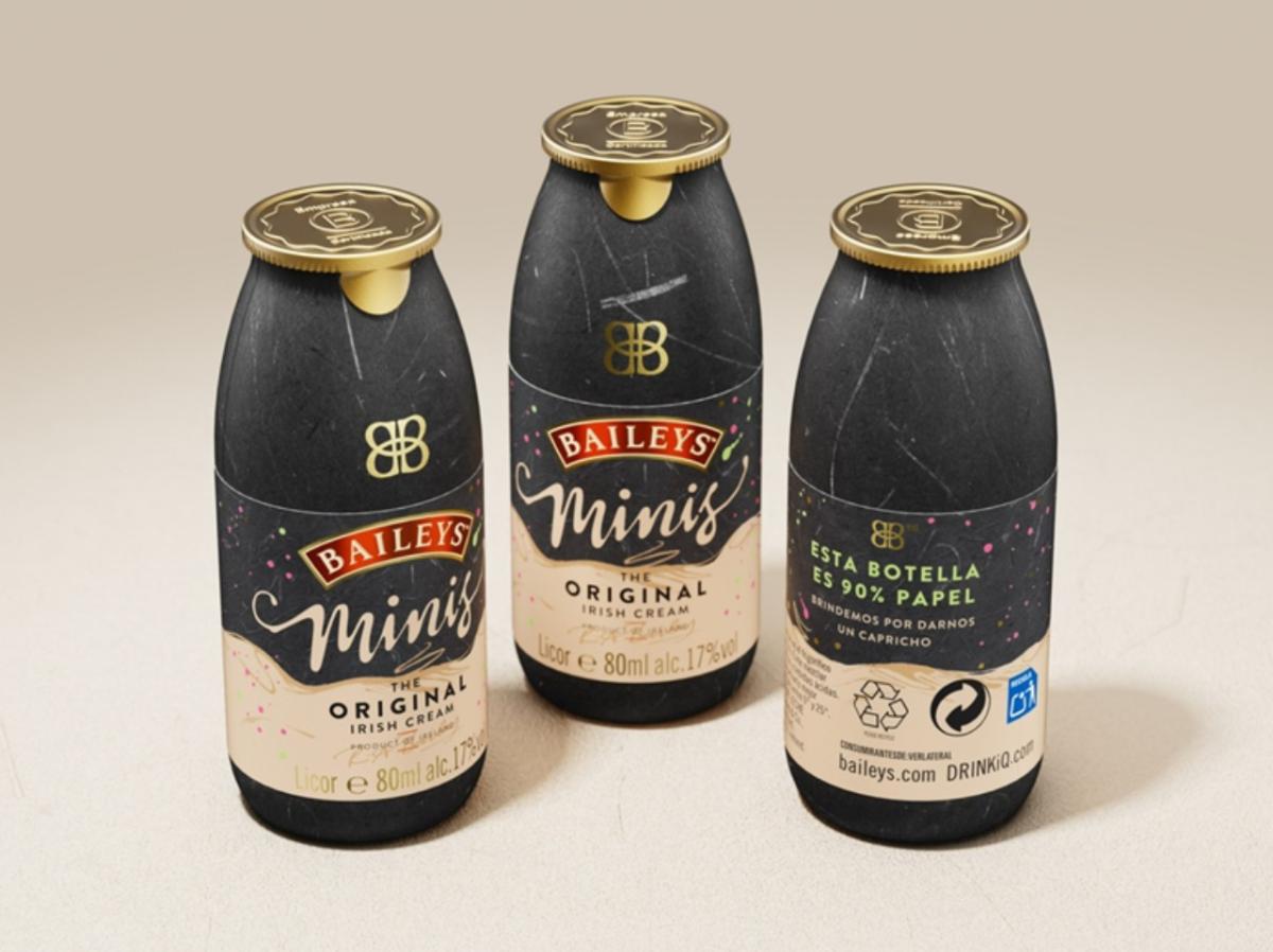 Diageo realiza una prueba de envasado con botellas de papel para Baileys Irish Cream